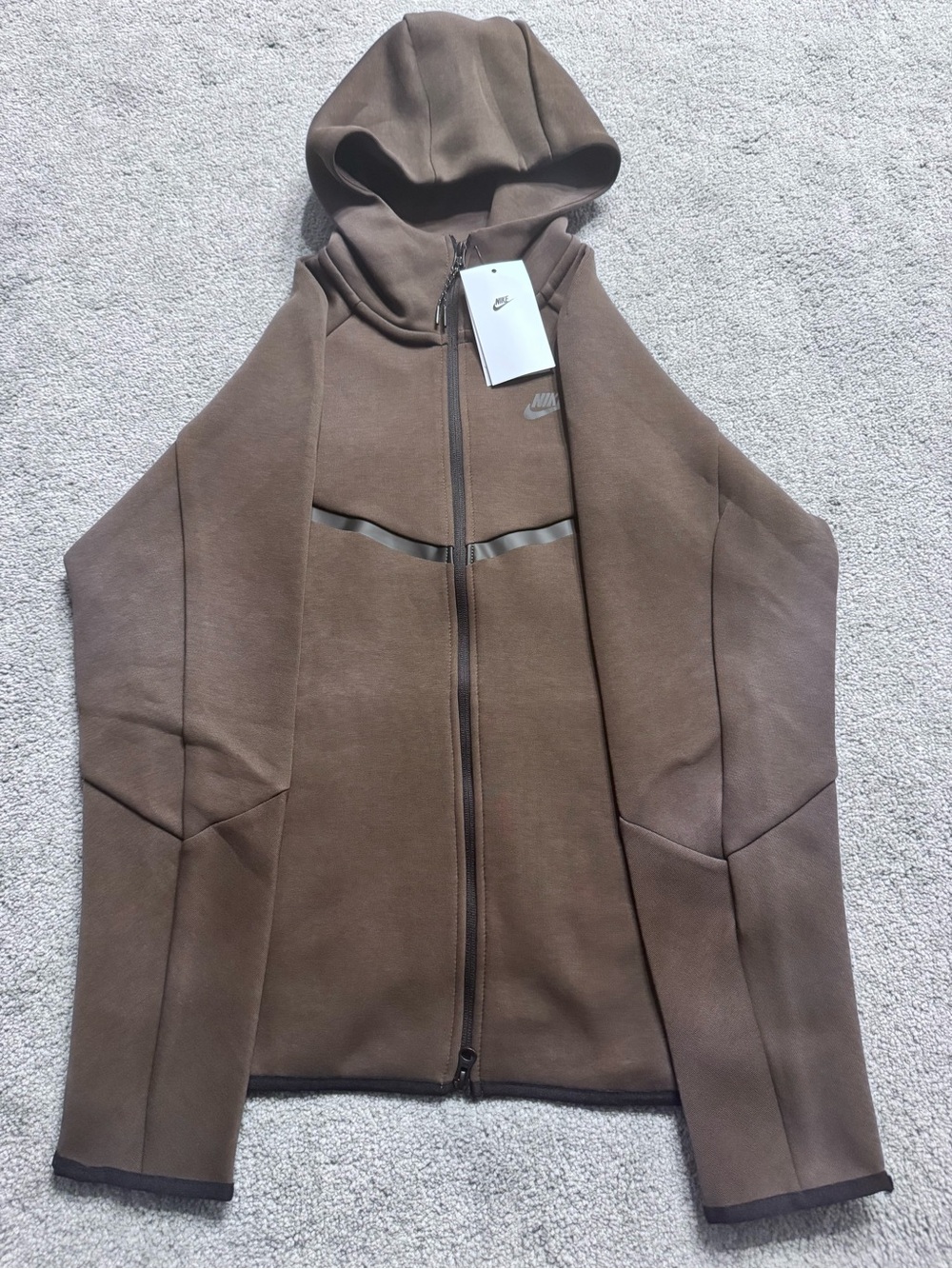 Nike Brown Full-Zip Techfleece